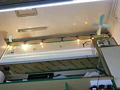 the boss sneaks touches on his sexy shop assistant's wet shaved pussy during customer chat