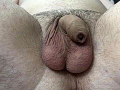 I feel so humiliated with my small penis as cute brunette girlfriend watches in bed