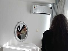 I get fucked by big cock t r v with thong on and barefoot as busty big ass latina brunette