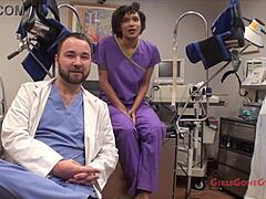 Second Opinion Cheered Up With Jackie Banes In Nurse Uniform And Gloves!