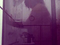 stepmom gets wild in bathroom sex with big ass ebony milf riding big cock in doggystyle