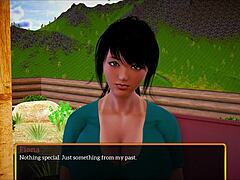 Brunette teen with big tits dominates erotic homemade game in my new family