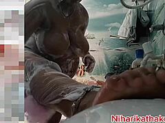 I'm bathing in the bathroom with pussy fucking... can you guess what happens next?