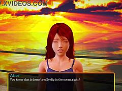 Redhead teen explores relationships in the game my new family episode 425