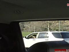 I adore how this brunette milf with huge boobs savors that stiff cock after street pickup