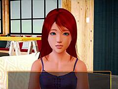 Redhead teen explores relationships in the game my new family episode 425