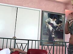 juliana jolene feels so aroused as curvy milf in fishnets gets asshole gaped during doggystyle fucking with deepthroat and fingering on bed