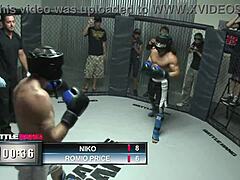 Ann marie rios wins prize sex with bent over doggystyle fucking and missionary pussy lick. she gets cum in mouth after blowjob and muff diving quickie.