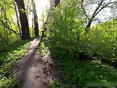 I banged this hot chick deep in the woods