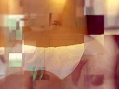 Blonde british student masturbating in solo with natural tits and orgasm