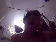 Candy Cruise skinny Asian deepthroat gagging in bathtub POV