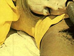 Vintage DARK LANTERN London INTERRACIAL TABOO with huge black cock in hairy pussy!