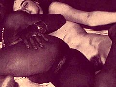 Vintage DARK LANTERN London INTERRACIAL TABOO with huge black cock in hairy pussy!