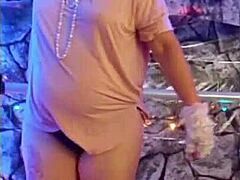 hotwife steffi does her april one five pussy dance with big lips and dirty mature solo moves