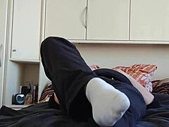 Chubby European Amateur Shows Off Fat Feet And Legs In German Homemade Fetish Video With White Sneaker Socks