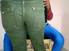 Sexy wife seated on chair and ass fucked in doggy style