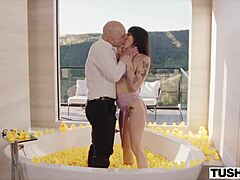 Brunette Vanessa Sky In Lingerie Takes Huge Cock Deep In Ass With Blowjob Doggystyle Cowgirl Riding And Facial Cumshot