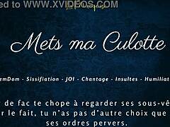 Mets ma culotte delivers French femdom sissification with humiliation in audio joi cei