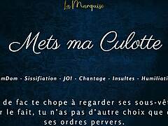 Mets ma culotte delivers French femdom sissification with humiliation in audio joi cei