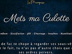 Mets ma culotte delivers French femdom sissification with humiliation in audio joi cei