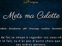 Mets ma culotte delivers French femdom sissification with humiliation in audio joi cei