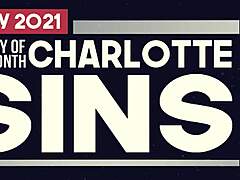 i'm all natural blonde charlotte sins giving joi while fingering shaved pussy in red lingerie stockings and heels