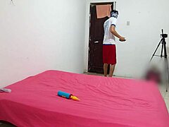 Stepsister Invites Beautiful Indian Woman For Personalized Erotic Dance In Lingerie Causing Excitement Without Erection