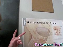 Teen party turns into group oral uniform fun reality style