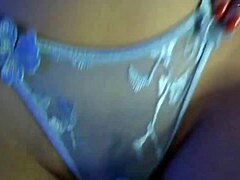 The teen girlfriend showed off her lingerie on webcam while masturbating with toys casually