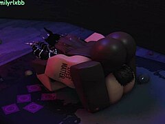 someone asks who wants to get bred next in this rough futanari deepthroat scene