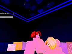 继母趁爸玩Roblox给继子吸大屌