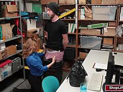 Shoplifter guy bangs blonde lp with big tits in hardcore pov doggystyle. 😈🍆