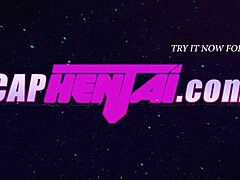 Busty teacher faces naughty destruction from her eager students in this anime scene.