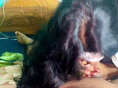 Bangladeshi beauty rides boyfriend's big cock hard for intense cumshot action