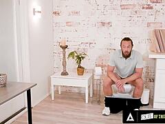 Laney Grey takes her annoyed stepbrother's huge cock in doggystyle after blowjob and pussy licking