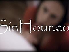 Arab Sarah Arabic rides rough on Isiah Maxwell's big black cock in taboo lesbian group cinema scene