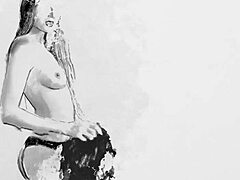 Beautiful russian milf exposed hot body after hot striptease in lingerie. she showed natural tits and cute pussy in solo undressing scene.