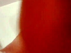 Fat bbw wife sucks cock orally right after shower with her big natural tits bouncing.