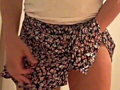 hey, this cute blonde girl looks so innocent in her miniskirt, but she's a total slut riding cock in cowgirl, moaning loud with her tight shaved pussy getting fucked quick and wet 😏