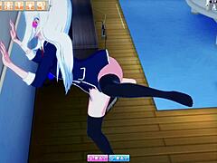 i feel so excited watching white hair jk lose her virginity and get creampied in this 3d hentai party