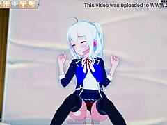 i feel so excited watching white hair jk lose her virginity and get creampied in this 3d hentai party