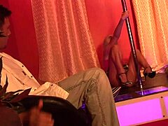 Michelle thorne grips stripper pole during intense pussy jackhammering with blowjob and cowgirl riding