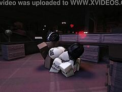 饥渴骚货等不及Roblox游戏就骑黑人大屌内射