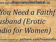 daddy hears russian solo girl moaning in erotic roleplay orgasm as faithful husband with dirty talk accent