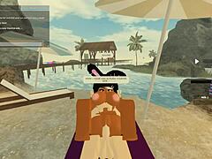 98 roblox porn with blonde and ebony in threesome assfucking doggystyle