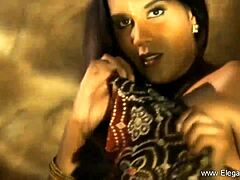 Sensual Indian Milf Delights with Erotic Nude Dancing and Striptease in Brunette Beauty