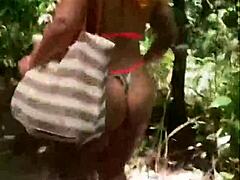 Big Ass Exhibitionists Flash and Lead Friends into the Woods for Fun