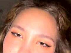 Hard Fucked Asian Woman With Muscular Bodybuilder In Home Quickie Pov Sex Tight Pussy