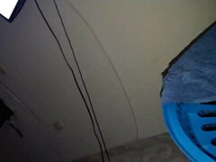 Petite wife cheats with black friend in creampie fuck while cuckold watches in amazon position