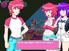 Redhead stepsister drops towel in shower, revealing small tits for subtle bath tease with brother nearby.